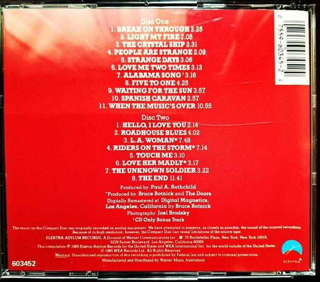 Unikat Zestaw 6 Płytowy CD Kultowego Zespołu THE DOORS