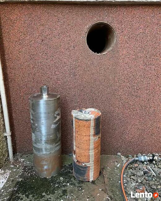 Przewierty stropu, wiercenie diamentowe, wiertnica