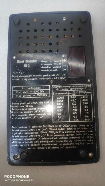 Mierniki uniwersalny UM-3 z roku 1967