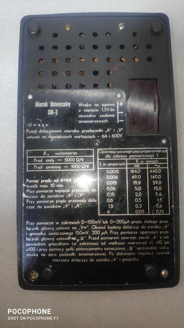 Mierniki uniwersalny UM-3 z roku 1967