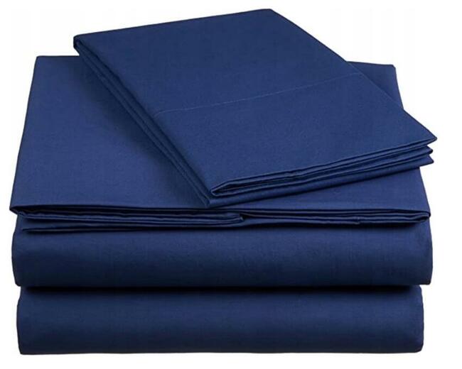 Pościel 135x200 80x80 granatowa poliester