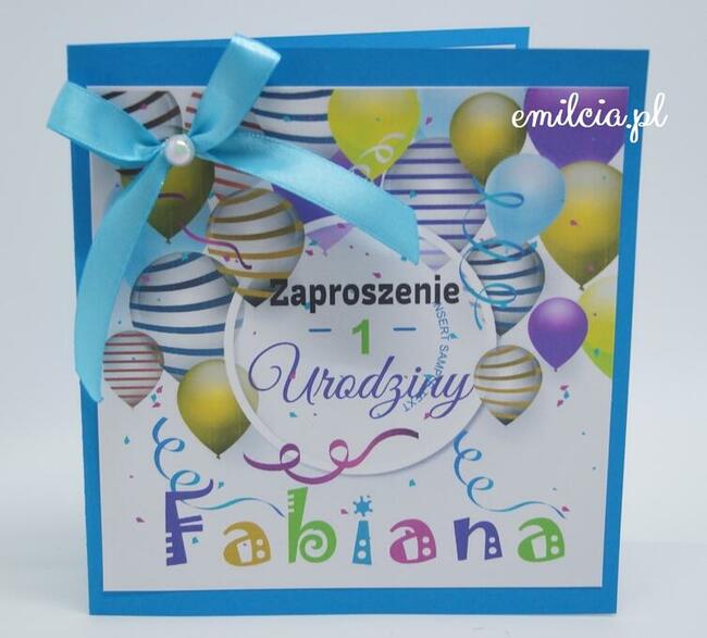 Zaproszenie z okazji 1 urodzin - Roczku FB emilcia22