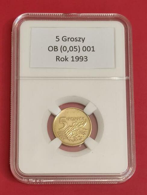 5 groszy 1993r. w slabie.