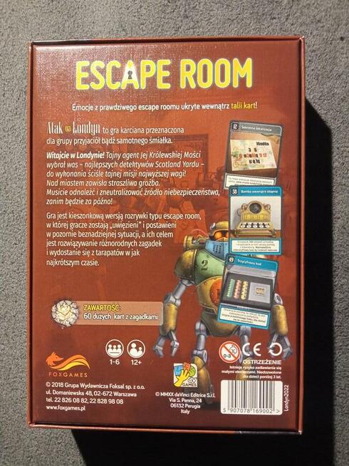 Gry: 5 sekund dla dorosłych i Escape Room Atak na Londyn