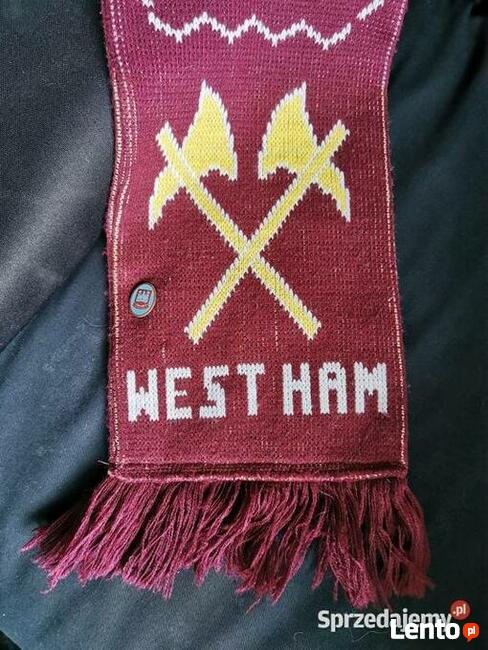 Oryginalny szalik klubowy WEST HAM UNITED + Orygin.Emblemat
