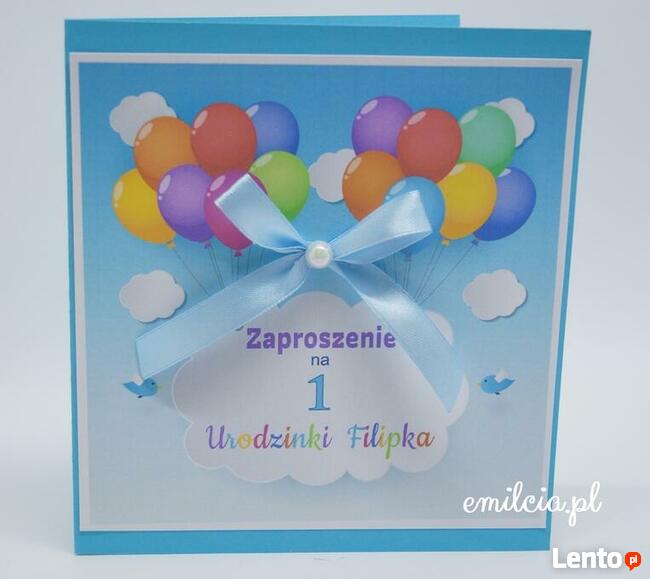 Zaproszenie z okazji 1 urodzin - Roczku FB emilcia22