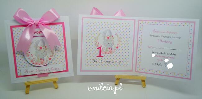 Zaproszenie z okazji 1 urodzin - Roczku FB emilcia22