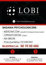 Badania psychologiczne kierowców, operatorów, na broń