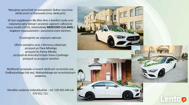 Samochód do ślubu - Nowy Mercedes CLA AMG do ślubu