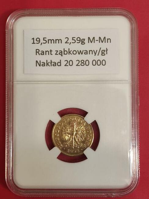 5 groszy 1993r. w slabie.