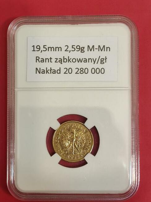 5 groszy 1993r. w slabie.