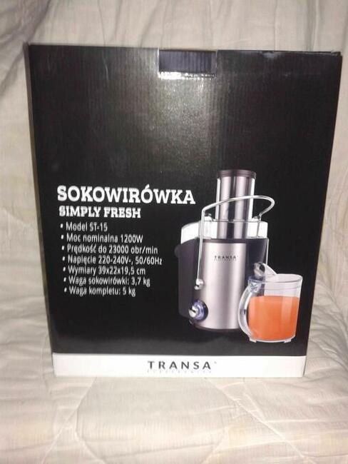 nowa sokowirówka TRANSA Simply Fresh moc 1200W