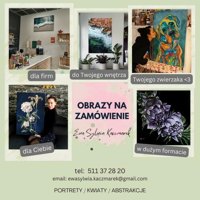 Portrety na zamówienie, obrazy ręcznie malowane. Na prezent