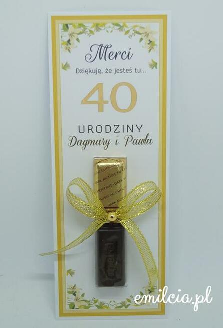 Merci jako podziękowanie dla gości z okazji urodzin