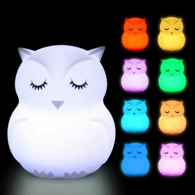 Świetlaczek lampka SILIKONOWA SOWA