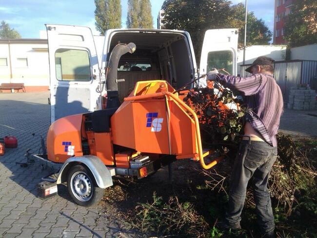 Przycinki gałęzi drzew Wycinki krzewów Mielenie Rębak Płock