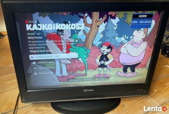 Telewizor 22 Funai z dekoderem Odbiera kilka programy