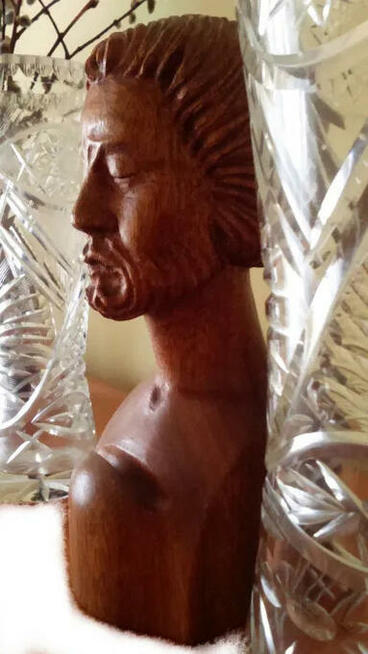 Rzeźba Popiersie: Starzec - Lite Drewno HANDMADE