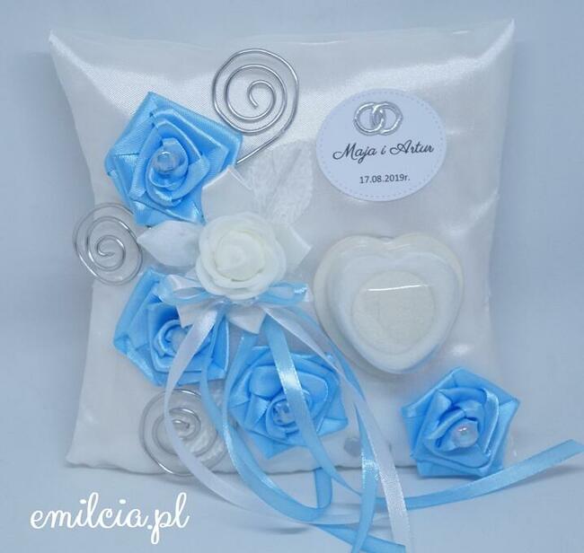 Poduszka na obrączki wykonana na zamówienie FB emilcia22