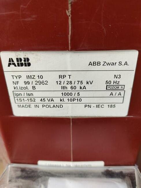 Przekładnik napięciowy prądowy ABB, różne typy, 15 szt. nowe