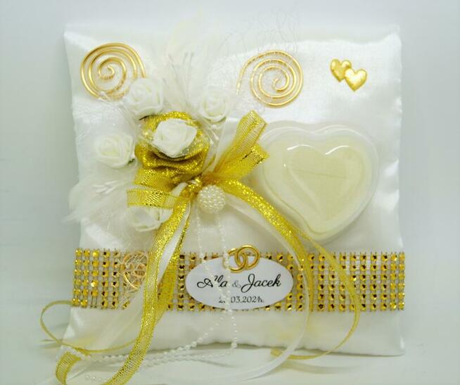 Poduszka na obrączki wykonana na zamówienie FB emilcia22