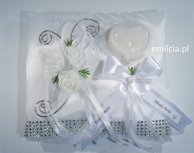 Poduszka na obrączki wykonana na zamówienie FB emilcia22