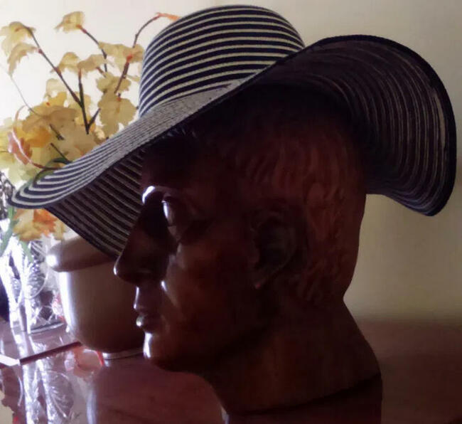 Rzeźba: Głowa Rzymianina - Lite Drewno HANDMADE