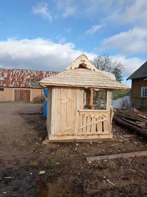 Ręcznie Rzeźbiona Altana Ogrodowa Rękodzieło OD REKI