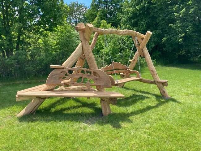 Ręcznie Rzeźbiona Altana Ogrodowa Rękodzieło OD REKI