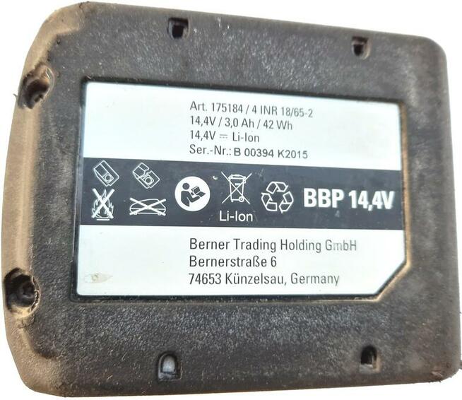 Akumulator BBP 14,4 V 3Ah BERNER