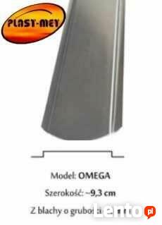 Sztachety metalowe gr.1mm OMEGA ocynkowane proszkowo 9,3cm