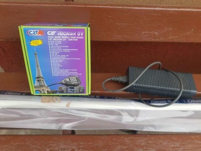 CRT MICRON UV UHF/VHF Radio amatorskie + Antena Samochodowa