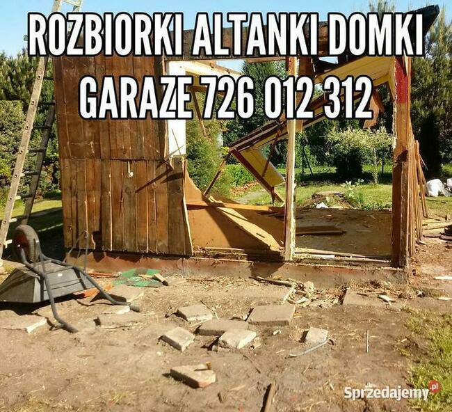 Rozbiórki domki altanki garaże