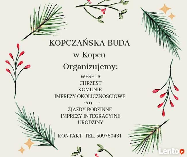 Sala do wynajęcia na przyjęcia okolicznościowe ; szkolenia