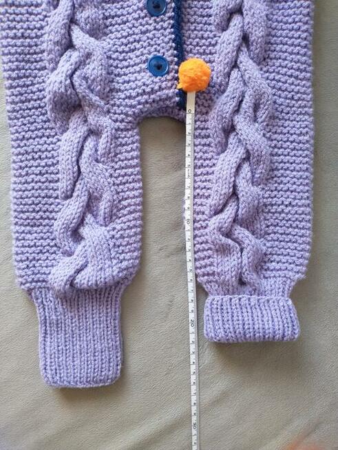 Ręcznie robiony kombinezon niemowlęcy z kapturem - buka