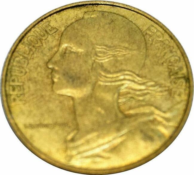 MONETA, FRANCJA, MARIANNE, 20 CENTIMES, 1994, PARIS