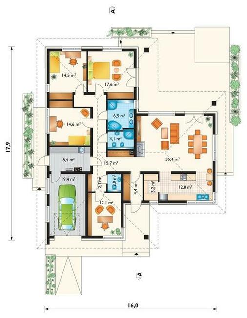 Działka z rozpoczętą budową domu Uściany Stare puszcza Piska