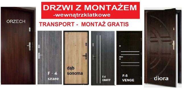 Drzwi wejściowe ZEWNĘTRZNE z montażem do mieszkania