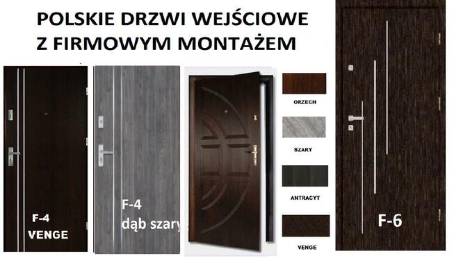 Drzwi WEJŚCIOWE zewnętrzne do mieszkania w bloku z montażem