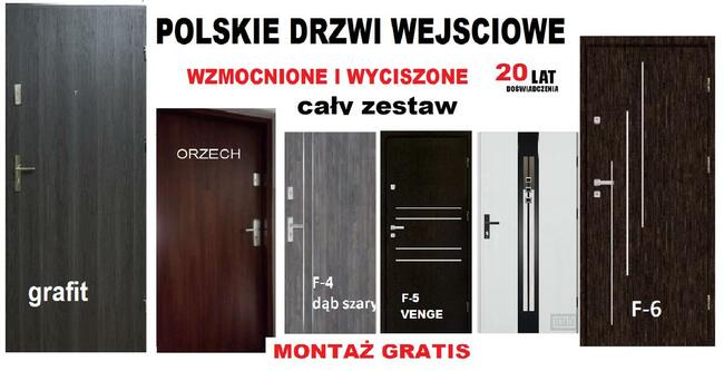 Drzwi wejściowe ZEWNĘTRZNE do mieszkań w BLOKU z montażem.