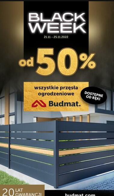 Ogrodzenia BLACK WEEK pustaki Joniec budmat