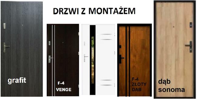 Drzwi wejściowe ZEWNĘTRZNE do mieszkań w BLOKU z montażem.