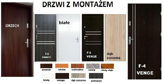 Drzwi wejściowe ZEWNĘTRZNE do mieszkań w BLOKU z montażem.