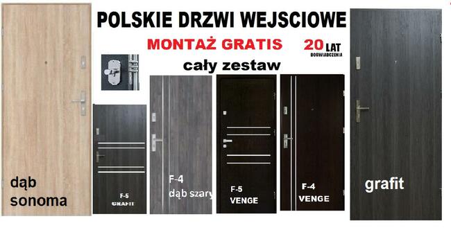 Drzwi do mieszkania w BLOKU-ZEWNĘTRZNE-wewnątrzklatkowe.
