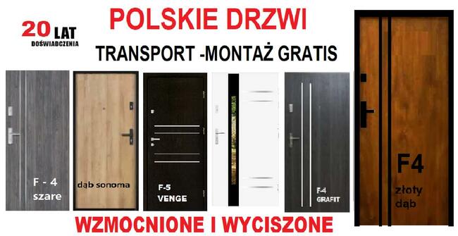Drzwi wejściowe-zewnętrzne do bloku-MIESZKANIA Z MONTAŻEM