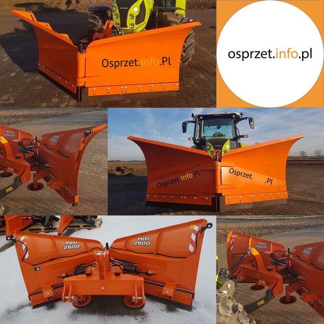 Pług do śniegu składany, strzałkowy Yeti 2600 - do ciągnika