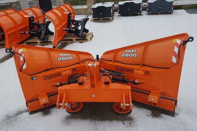 Pług do śniegu składany, strzałkowy Yeti 2600 - do ciągnika