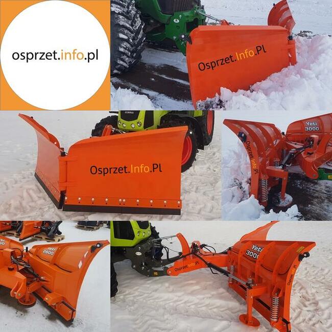 Pług do śniegu składany, strzałkowy Yeti 3000 - do ciągnika