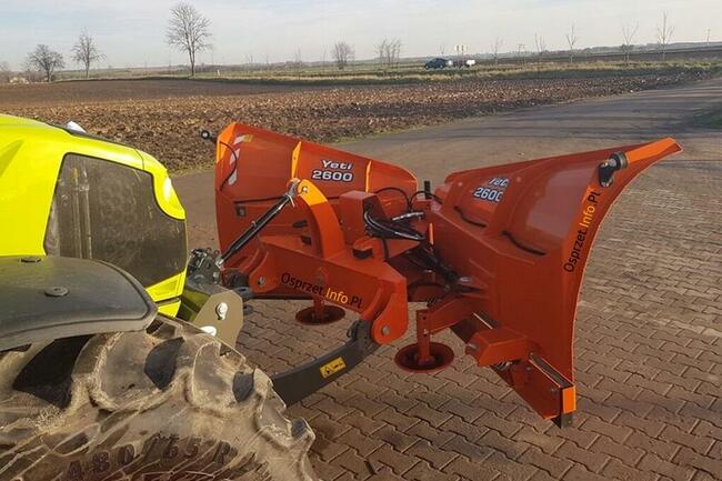 Pług do śniegu składany, strzałkowy Yeti 2600 - do ciągnika