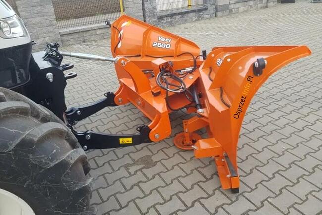 Pług do śniegu składany, strzałkowy Yeti 2600 - do ciągnika